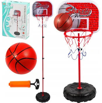 Obraz Červená basketbalová sada s nastavitelnou výškou až do 171 cm