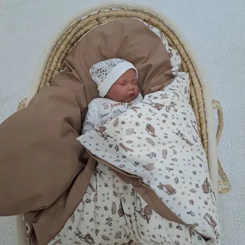 Zavinovačka Pro útulný domov Péřová zavinovačka Hnědá se zvířátky TYP zavinovačky: KLASIK, ROZMĚR zavinovačky: 70 x 70 cm