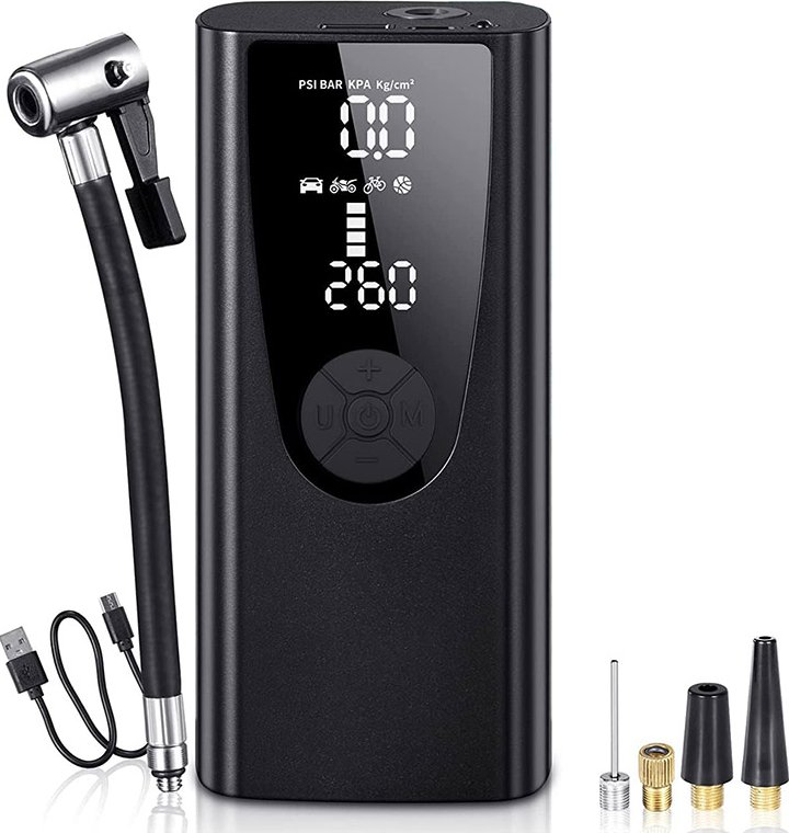 USB aku kompresor AB-CQ06 - Akumulátorový nabíjecí kompresor a powerbanka