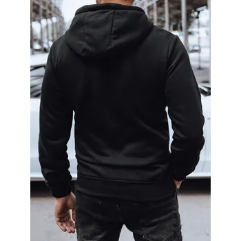 Pánské oblečení Pánská černá mikina s kapucí Dstreet DStreet černá 2943086