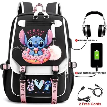 Sportovní batoh Batoh s USB portem s motivem Lilo a Stitch - 20