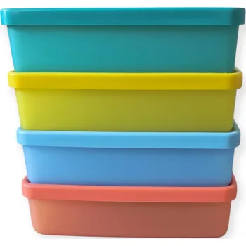 Svačinový box Eco+ hranáč 400ml, 3ks