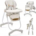 Skládací židlička pro krmení kojenců AD10049GR s nastavitelnou výškou, bílá - B COSTWAY