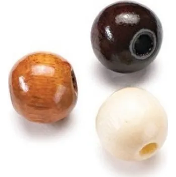 Dětské navlékací korálky Dřevěné korálky 10mm hnědý mix