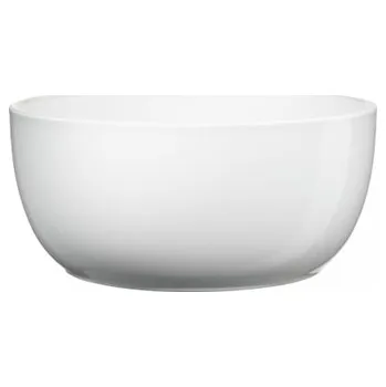 Květináč Keramický květináč mísa Basel lesklý 23 cm bílý