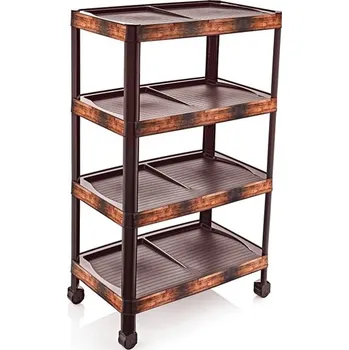 Regál na boty 4 patra dřevo 47,5x80x27,5