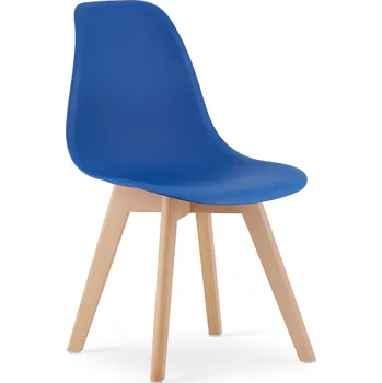 Nábytek Modrá židle KITO s bukovými nohami