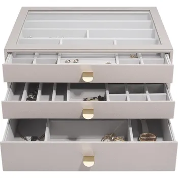 Šperkovnice Stackers, Krabička na šperky Stackers se 3 zásuvkami supersize taupe - Formadore