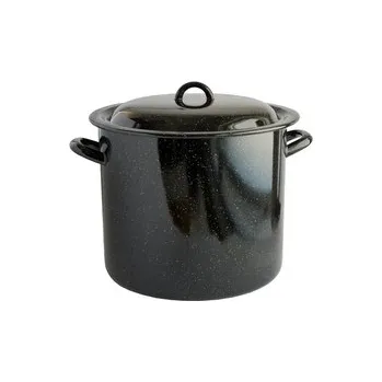 Hrnec Hrnec s poklicí smalt černý 28 cm 14,5 L