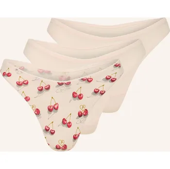 Kalhotky Diesel 3 Ks Balení Tanga, světle růžová / šedá / červená