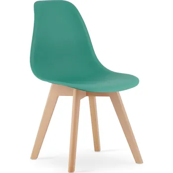 Nábytek Zelená židle KITO s bukovými nohami