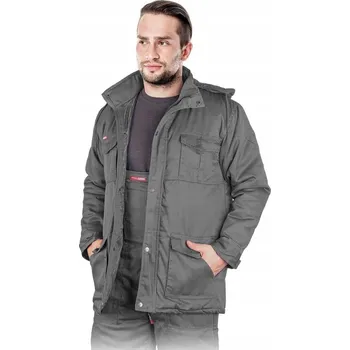 Pracovní obuv Dlouhá Zateplená Zimní Bunda BOZP Ochranná Pracovní Master Win Šedá vel. M