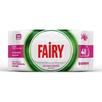 Vlhčený ubrousek Vlhčené ubrousky viskóza Fairy v balení 100 ks bílé