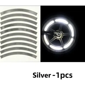 Reflexní prvky na kolo | reflexní páska 10 ks - Stříbrná