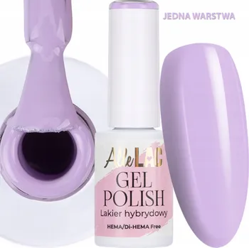 Lak na nehty Hybridní lak ALLELAC 6g LED/UV Gel Polish Purple P2 Lily Liliově Fialová