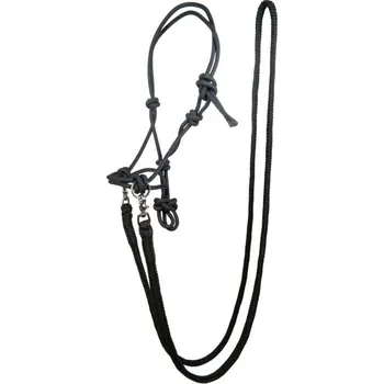 HKM Provazová ohlávka s otěžemi Barva: černá, Velikost: PONNY s otěžemi