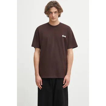 Bavlněné tričko Carhartt WIP S/S Madison T-Shirt, L, hnědá, 89X