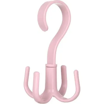 Věšák Úsporný věšák na oblečení | Organizér na kabelky, věšák na boty, věšák na pásky, věšák na šály - Růžová