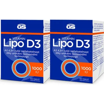 GS Vitamin Lipo D3 1000 IU cps.60 - balení 2 ks