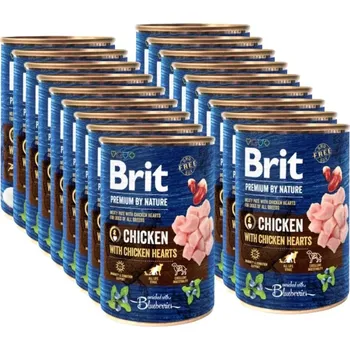 Pro psa Brit Premium by Nature Chicken With Chicken Hearts 24x400g SLEVA 3%
