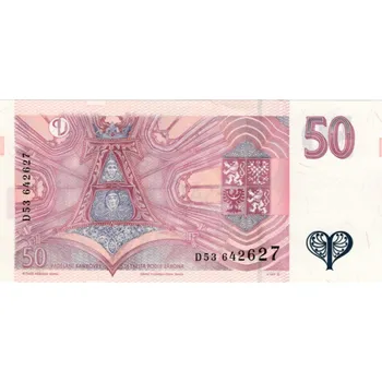 Bankovka ČR, 50 Kč, Pi. 17b, N/UNC, serie D53, 642627, vzor 1997