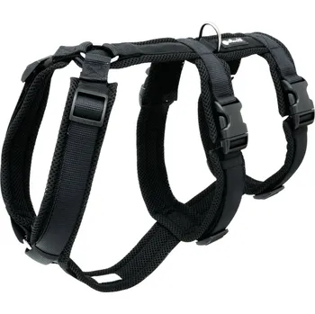 Postroj pro psa Petlando Mesh bezpečnostní postroj, černý velikost S:43-60 cm obvod hrudníku pro psy