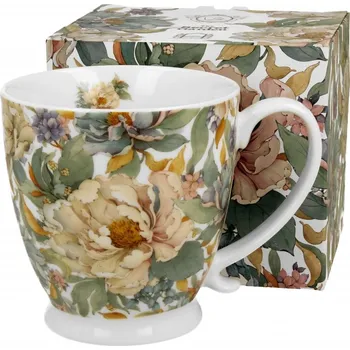 Porcelánový hrnek PEONY WHITE 510 ml v dárkové krabičce