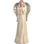 Anděl ker. šedý 19x14x46 cm