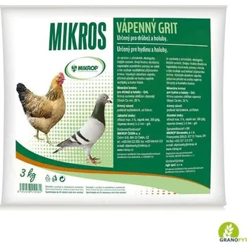 Krmivo pro hospodářské zvíře MIKROP Vápenný grit - VPC GB - pro tvorbu vaječné skořápky kg: 10kg