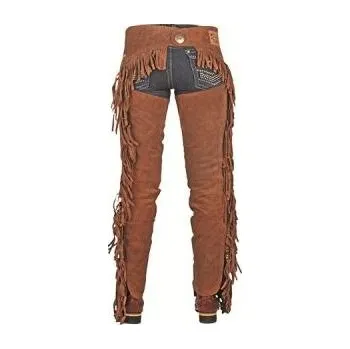 Jezdecké kalhoty Chapsy s třásněmi HKM hnědé Barva: hnědá, Velikost: S