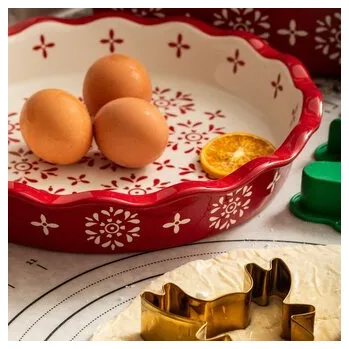 BAKIN vánoční motiv | keramický kulatý pekáč 26x5 cm | 718984