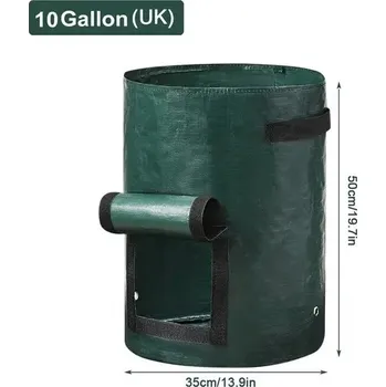 Pěstební box Vak na pěstování brambor a cibule s úchyty | Pěstební vak - 10 gallon-UK-35x50cm