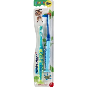 Zubní kartáček PROKUDENT JUNIOR SADA KARTÁČKŮ PRO DĚTI S PŘÍSAVKOU 2 ks 6+