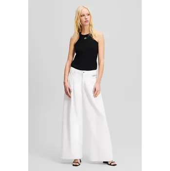 Dámské kalhoty Kalhoty Karl Lagerfeld A2W10158 bílá 00X, vel. 29