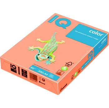 Barevný papír Barevný kancelářský papír neon oranžová A4 80g IQ Color