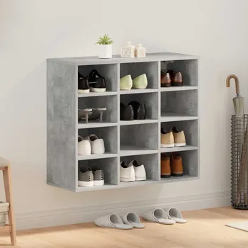 vidaXL Skříň na obuv Betonová šedá 77,5 x 30 x 67 cm kompozitní dřevo [808715]