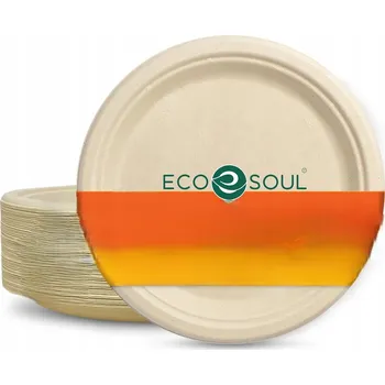 Jednorázové nádobí Papírové talíře na jedno použití ekologické na grilování a oslavy 23cm 100 Ks