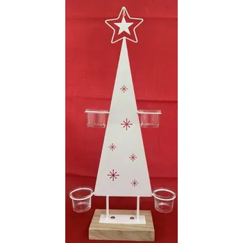 Svícen Svícen ve tvaru stromečku kovový malý