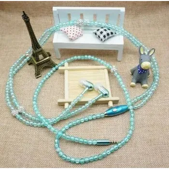 Sluchátka Špuntová sluchátka | pecky do uší, imitace perel - Modrá