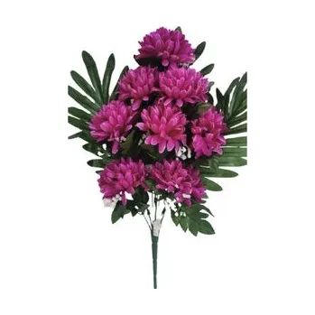 umělá květina Chryzantéma kytice smuteční fialová H220/fi.