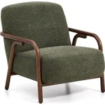 Tmavě zelené žinylkové křeslo Sylo – Kave Home ID_1827294