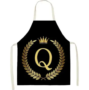 Kuchyňská zástěra Kuchyňská černá zástěra se zlatými písmeny - 2,47x38cm