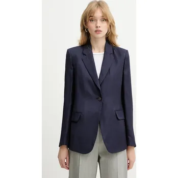 Dámské sako Sako s přídavkem lnu Marella Emme by Marella 2615041181200 námořnická modř 59X, vel. 36