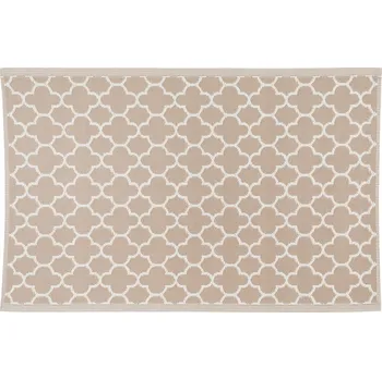 Koberec VENKOVNÍ KOBEREC NA BALKON NEBO TERASU 120 x 180 VODĚODOLNÝ VELKÝ BÉŽOVÝ