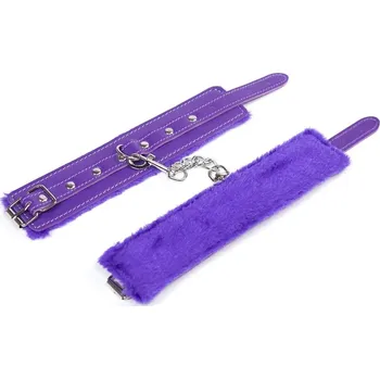 Sexuální pomůcka | erotická pouta koženkové, plyš - D