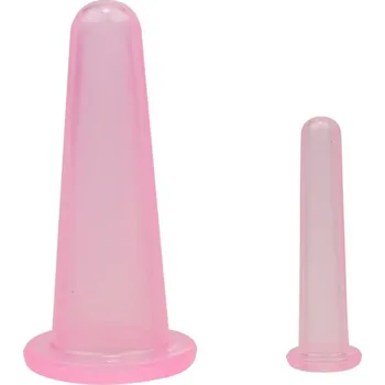 Masáž Silikonová baňka | masážní baňka pro oblast očí a obličeje, 2 ks - 2 ks růžová