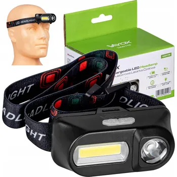 Čelovka ČELOVKA Čelová svítilna USB AKU COB na hlavu VAYOX