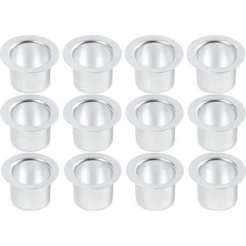 Svíčka Creativ Stojánky na kuželovou svíčku 20mm 12ks - stříbrné