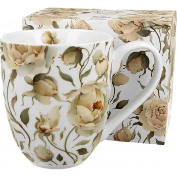 Porcelánový hrnek XXL English Roses WHITE 1000 ml v krabičce