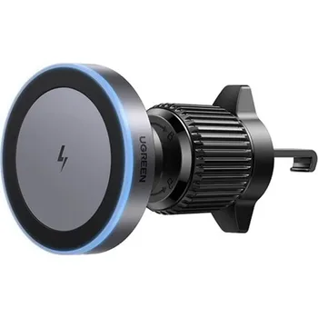 UGREEN magnetický držák do auta do ventilační mřížky s bezdrátovým nabíjením pro iPhone - tmavě šedý